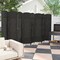 8-Panel Folding Room Divider with Hand-Woven Texture and Solid Wood Frame
